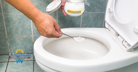 baking soda in toilet.